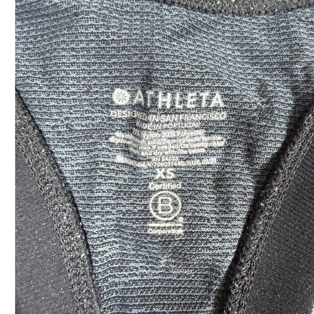 Athleta Womens XS Momentum Tank Black Camo Seamless Racerback Workout Top Active - Picture 3 of 7